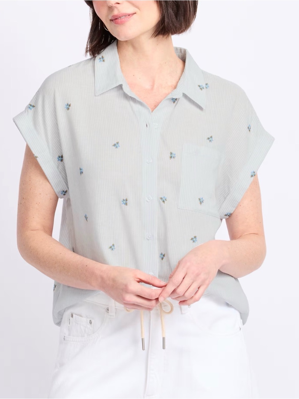 Thread & Supply Relaxed Button Down Shirt Blue Medium NWT STITCH FIX